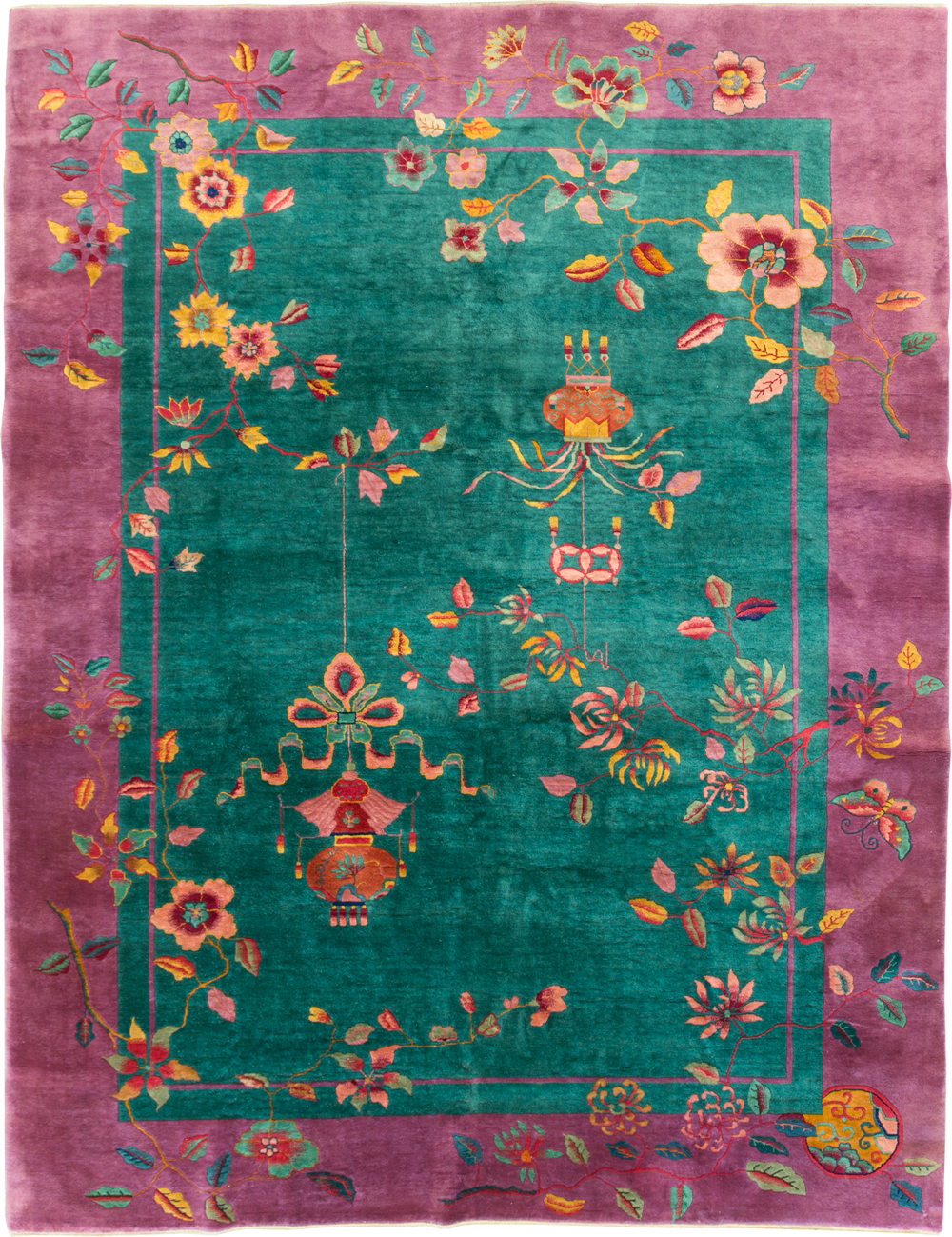 Vintage Chinese Art Deco Room Size Carpet, No.31656 - Galerie Shabab