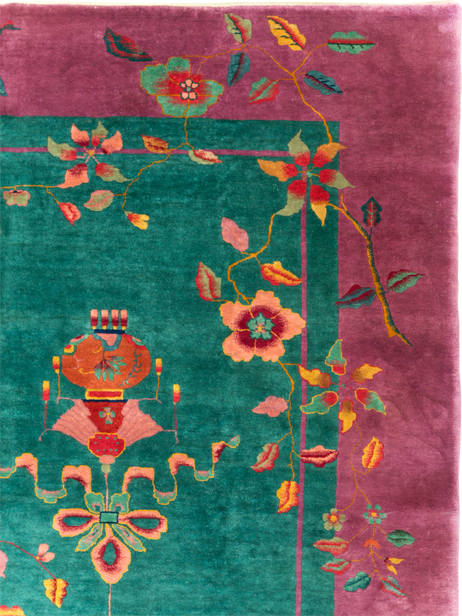 Vintage Chinese Art Deco Room Size Carpet, No.31656 - Galerie Shabab
