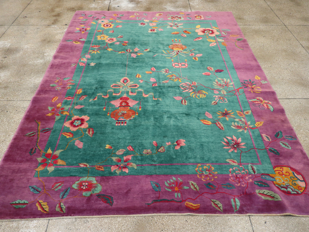 Vintage Chinese Art Deco Room Size Carpet, No.31656 - Galerie Shabab