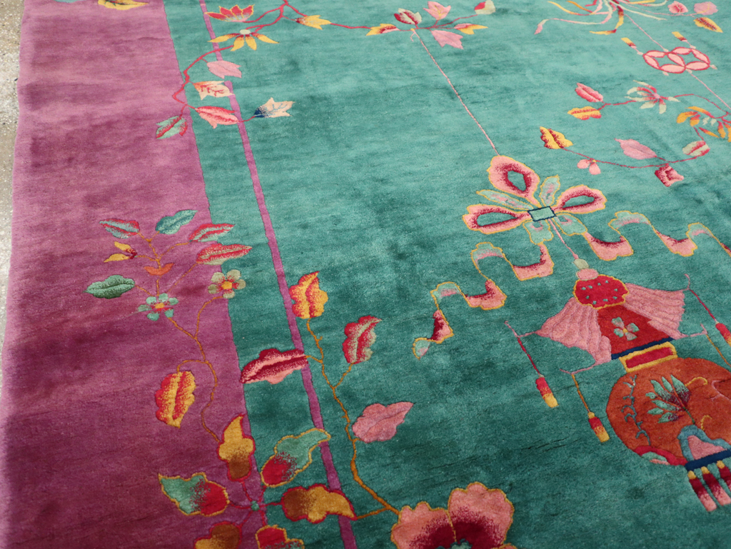 Vintage Chinese Art Deco Room Size Carpet, No.31656 - Galerie Shabab
