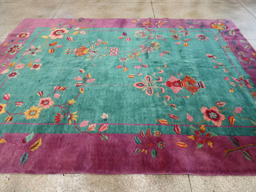 Vintage Chinese Art Deco Room Size Carpet, No.31656 - Galerie Shabab
