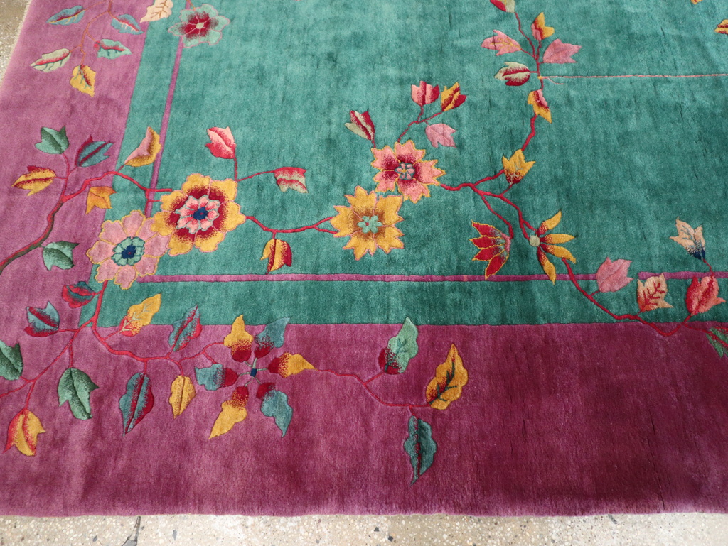 Vintage Chinese Art Deco Room Size Carpet, No.31656 - Galerie Shabab