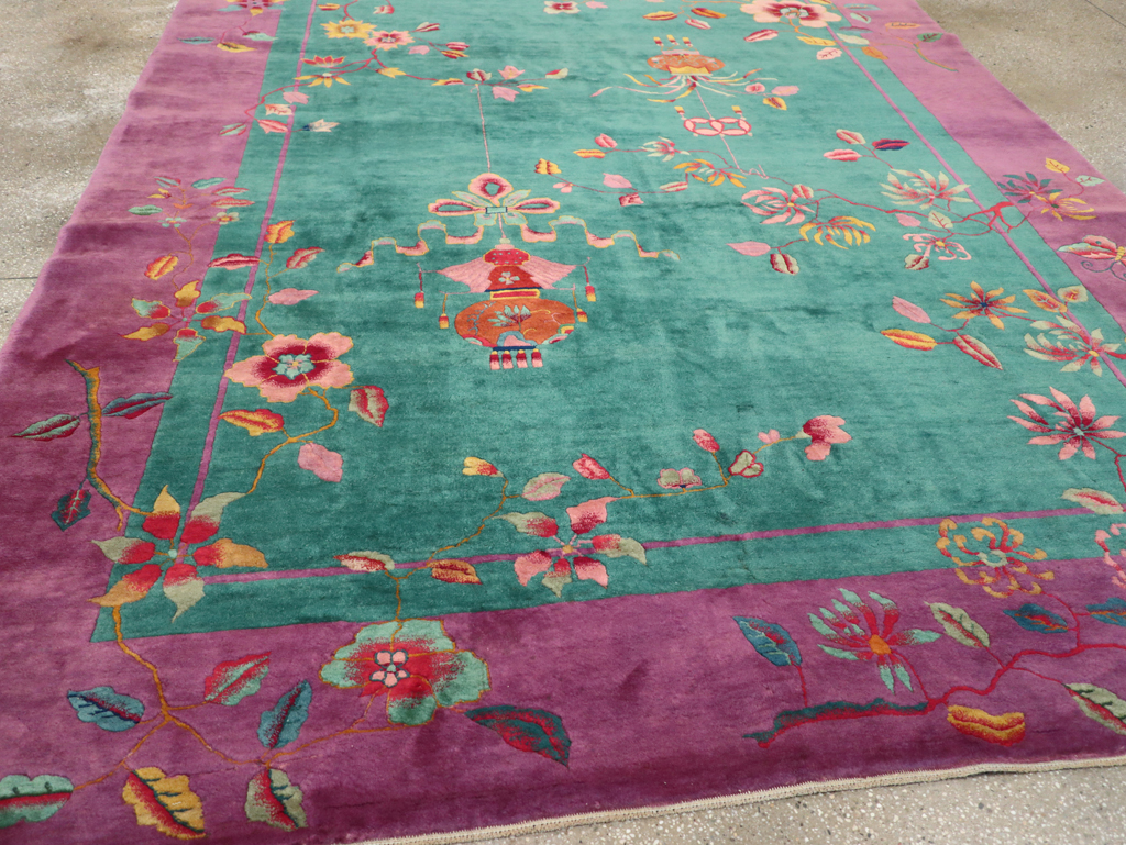 Vintage Chinese Art Deco Room Size Carpet, No.31656 - Galerie Shabab