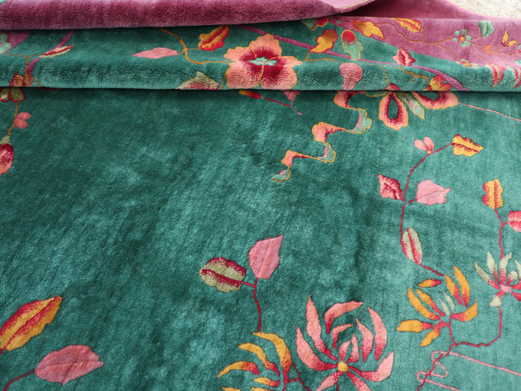 Vintage Chinese Art Deco Room Size Carpet, No.31656 - Galerie Shabab