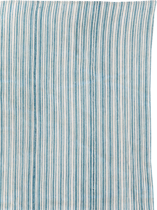 Vintage Turkish Flatweave Throw Rug, No.31662 - Galerie Shabab