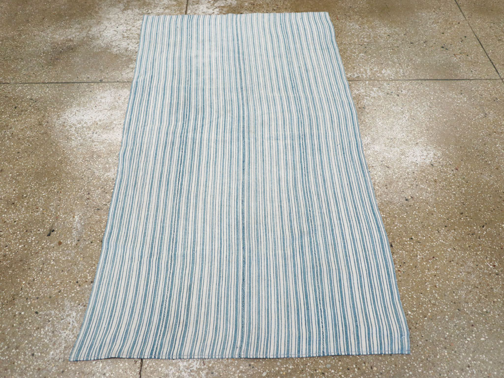 Vintage Turkish Flatweave Throw Rug, No.31662 - Galerie Shabab