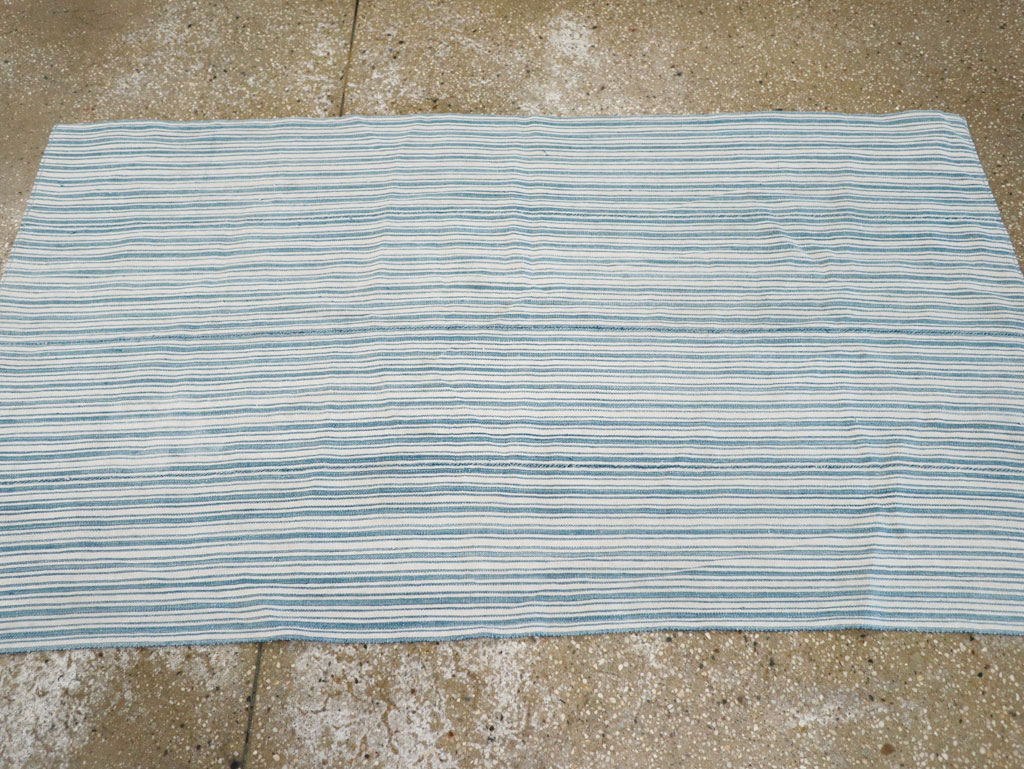 Vintage Turkish Flatweave Throw Rug, No.31662 - Galerie Shabab