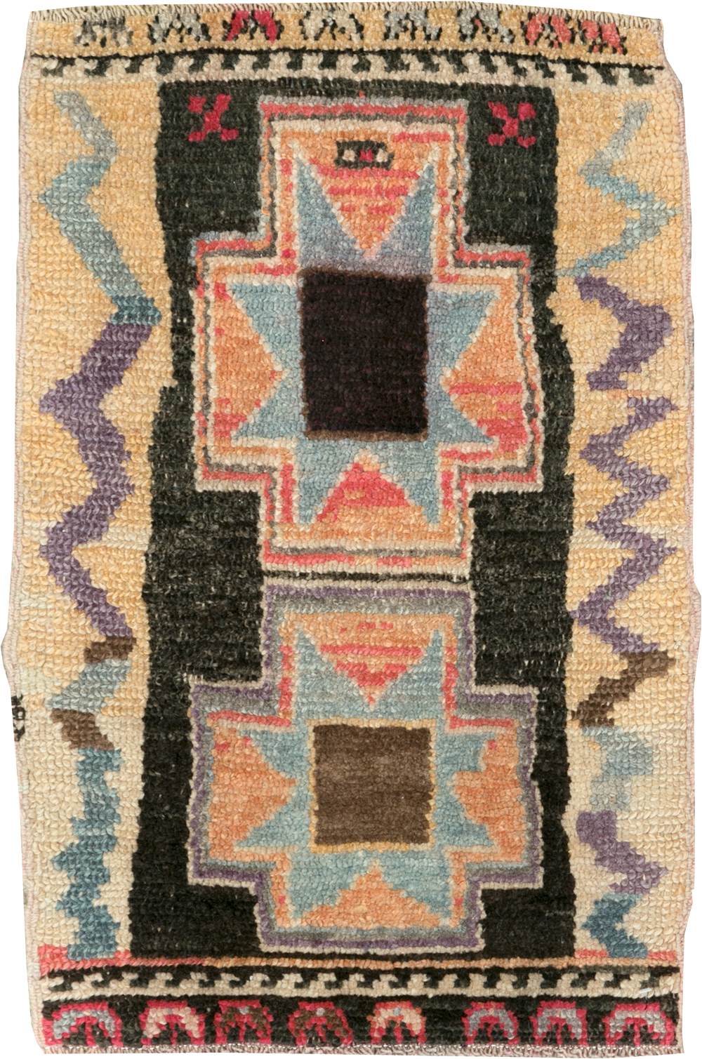 Vintage Turkish Anatolian Throw Rug, No.31664 - Galerie Shabab