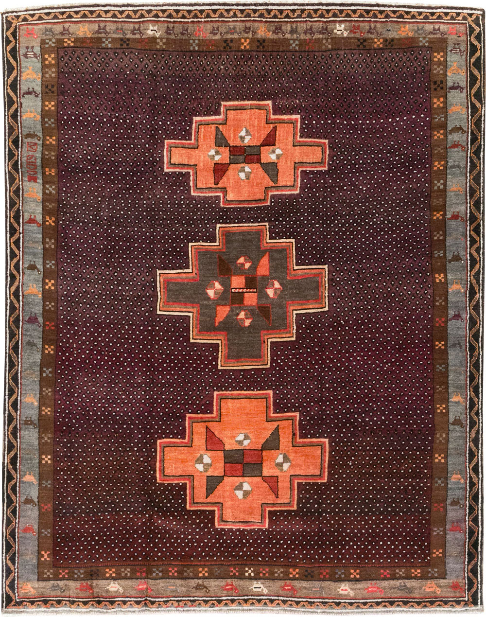 Vintage Turkish Anatolian Tribal Small Room Size Carpet, No.31666 - Galerie Shabab