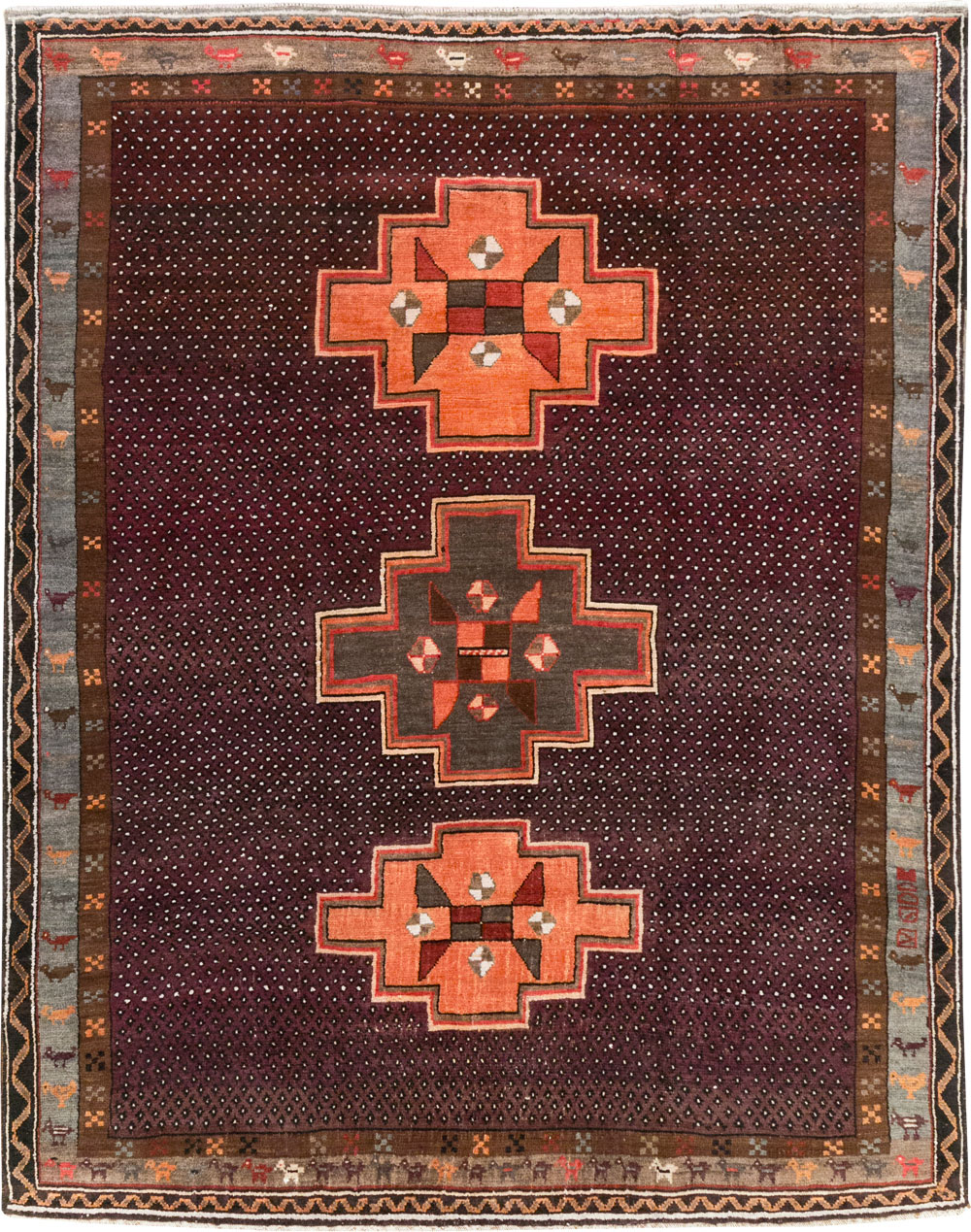 Vintage Turkish Anatolian Tribal Small Room Size Carpet, No.31666 - Galerie Shabab