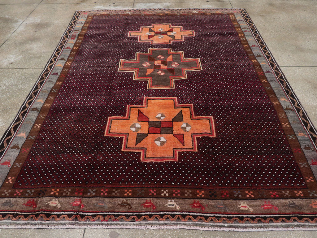 Vintage Turkish Anatolian Tribal Small Room Size Carpet, No.31666 - Galerie Shabab