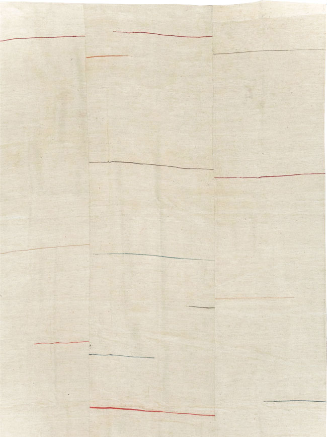 Modern Turkish Flatweave Square Room Size Carpet, No.31674 - Galerie Shabab