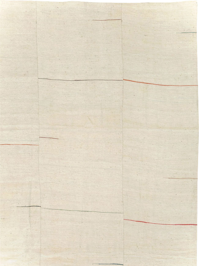 Modern Turkish Flatweave Square Room Size Carpet, No.31674 - Galerie Shabab