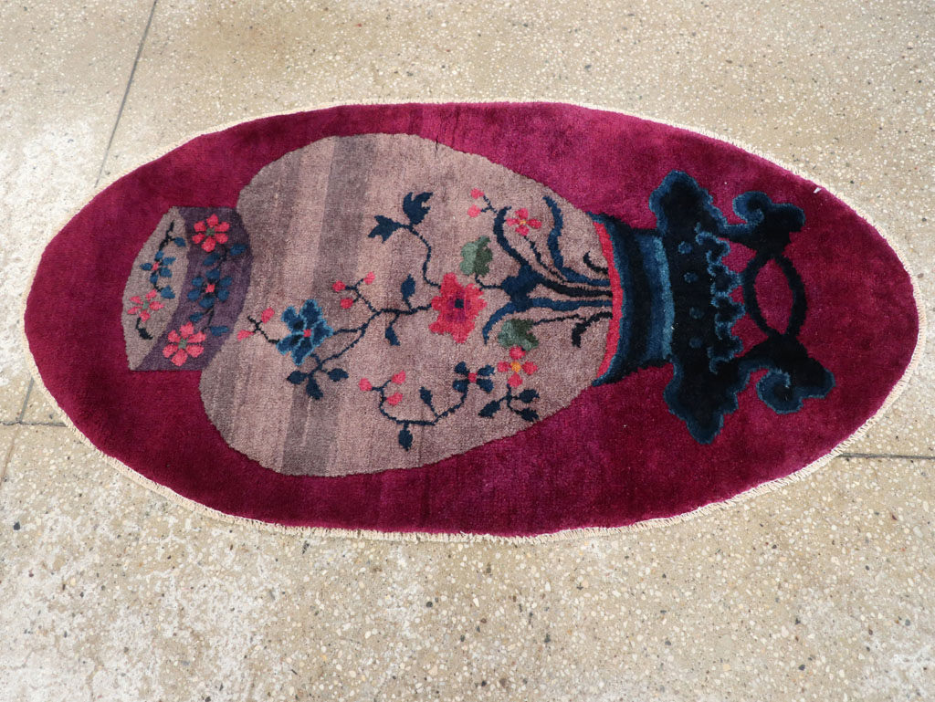 Vintage Chinese Deco Rug, No.31679 - Galerie Shabab
