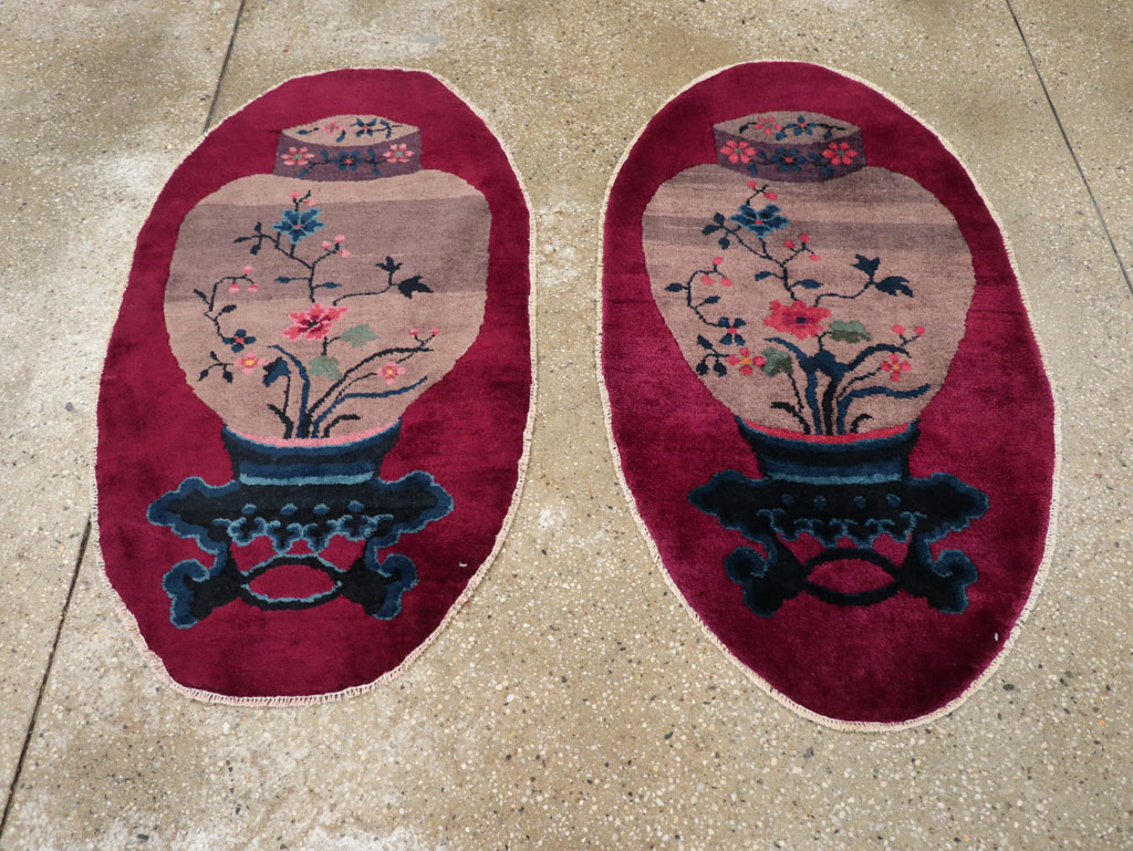Vintage Chinese Deco Rug, No.31679 - Galerie Shabab