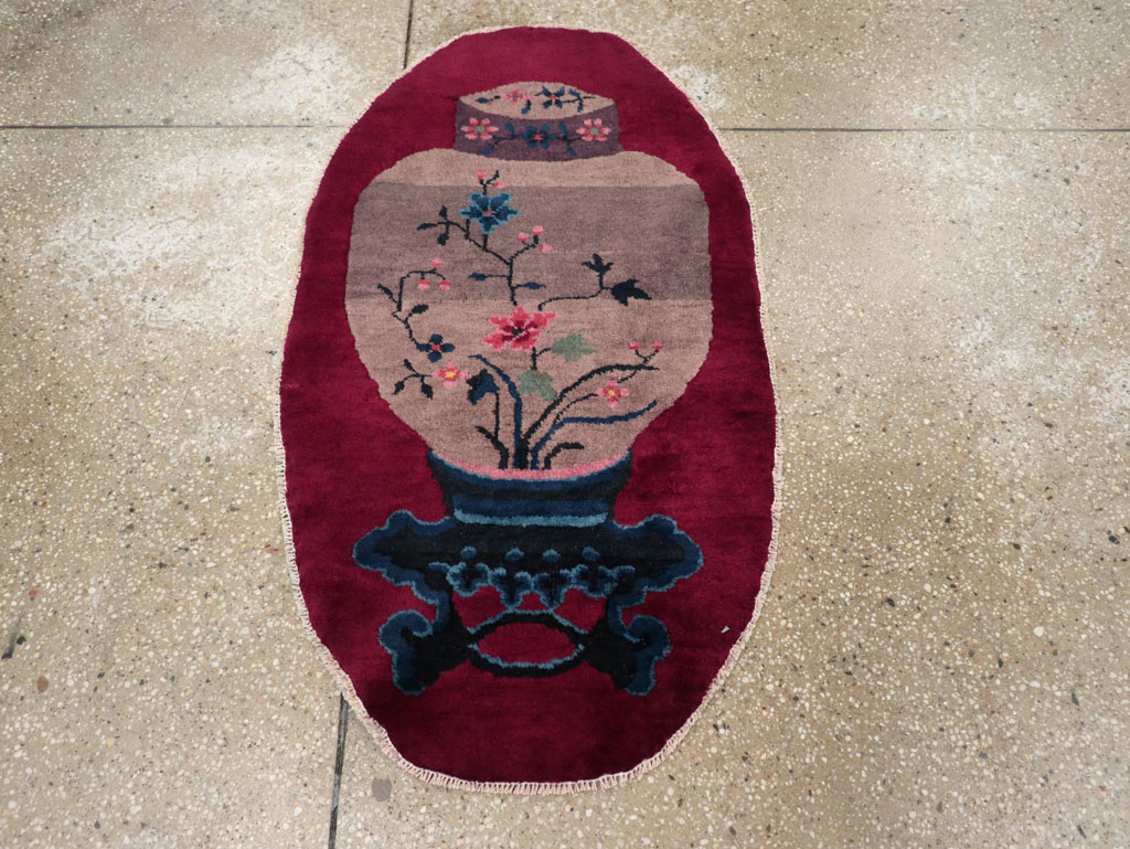 Vintage Chinese Deco Rug, No.31682 - Galerie Shabab