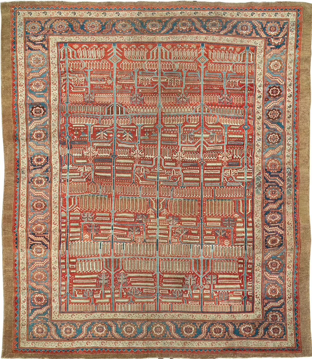 Antique Persian Bakshaish Room Size Carpet, No.31686 - Galerie Shabab