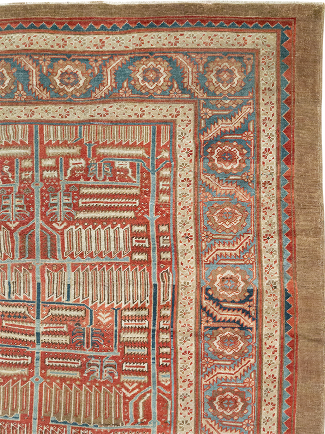 Antique Persian Bakshaish Room Size Carpet, No.31686 - Galerie Shabab