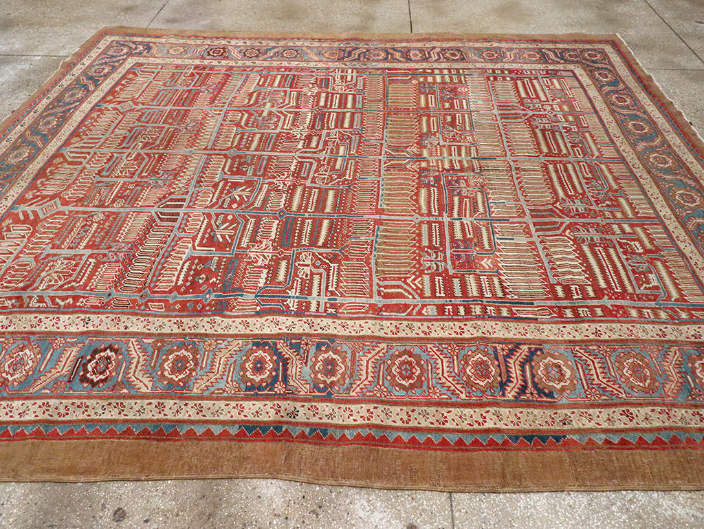 Antique Persian Bakshaish Room Size Carpet, No.31686 - Galerie Shabab
