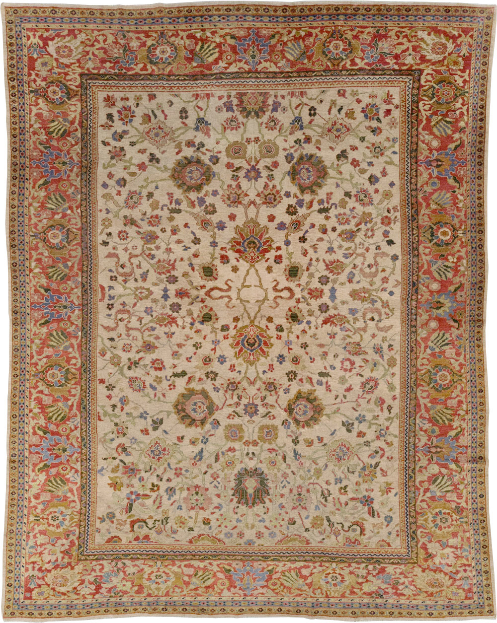 Antique Persian Mahal Large Room Size Carpet, No.31687 - Galerie Shabab