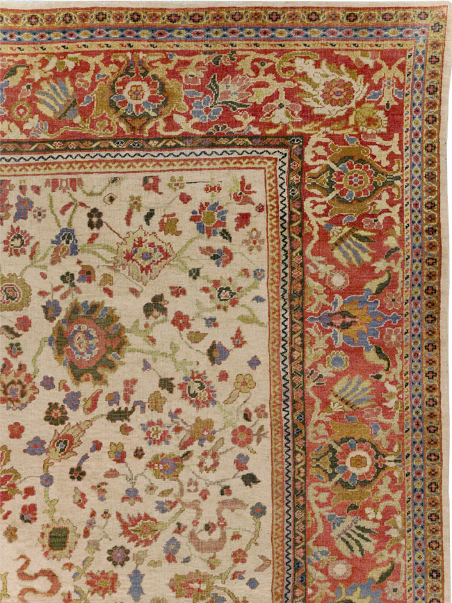 Antique Persian Mahal Large Room Size Carpet, No.31687 - Galerie Shabab