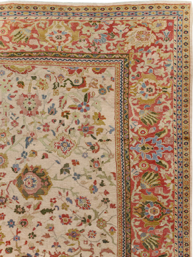 Antique Persian Mahal Large Room Size Carpet, No.31687 - Galerie Shabab
