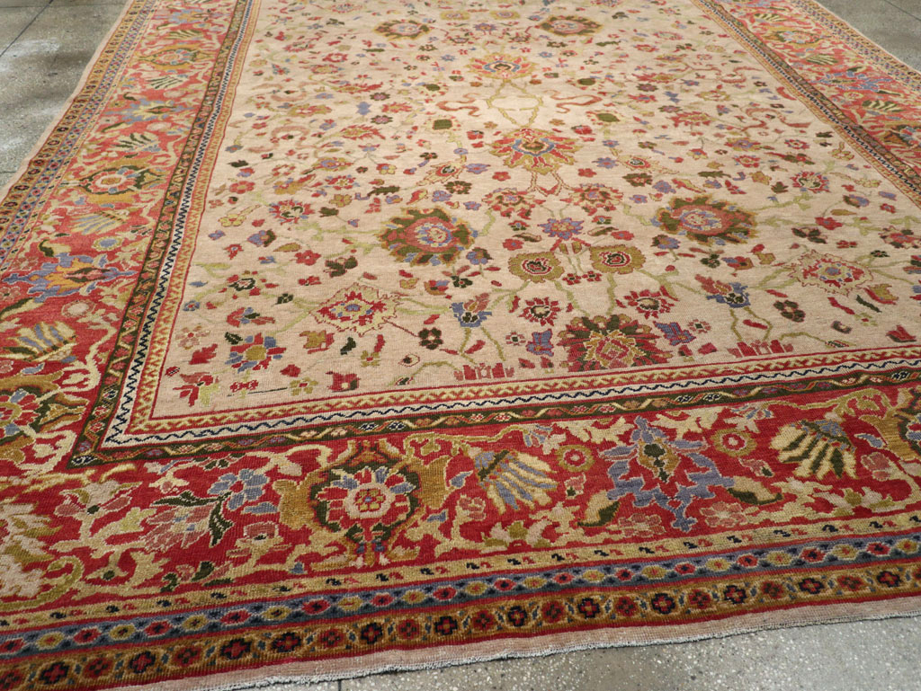 Antique Persian Mahal Large Room Size Carpet, No.31687 - Galerie Shabab