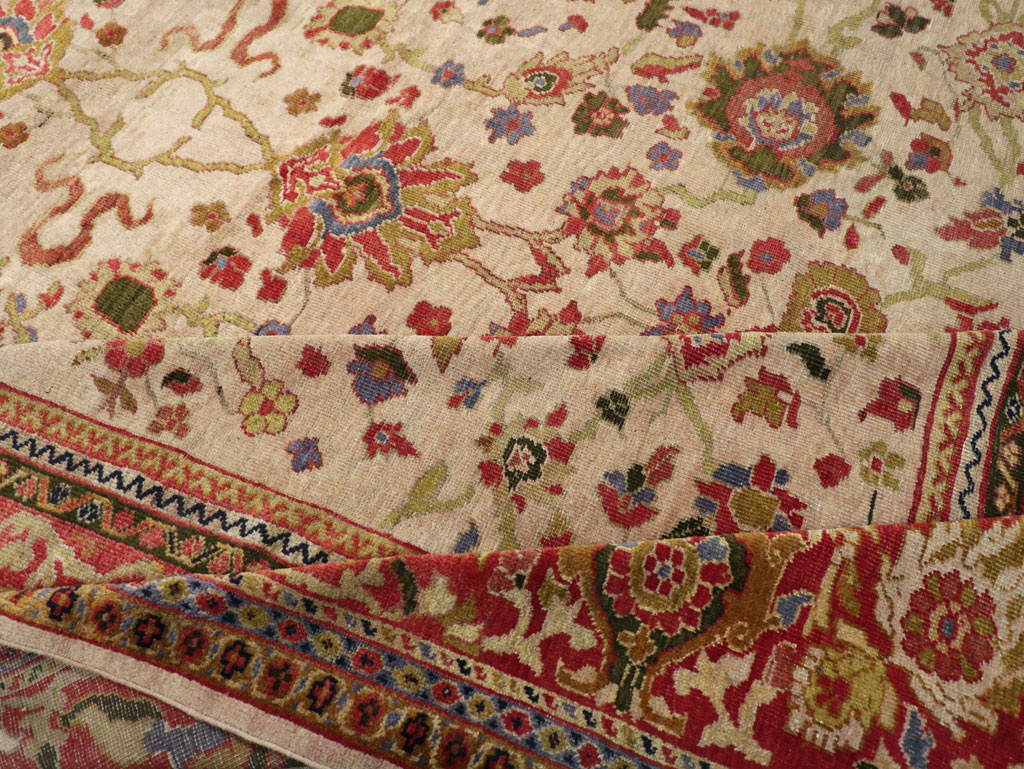 Antique Persian Mahal Large Room Size Carpet, No.31687 - Galerie Shabab