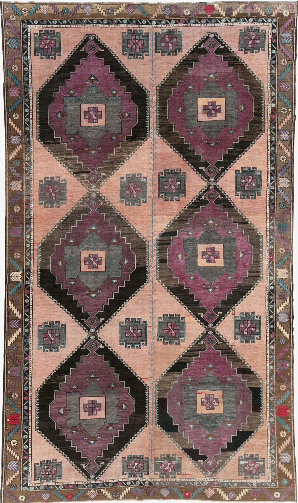 Vintage Turkish Anatolian Tribal Long Room Size Carpet, No.31692 - Galerie Shabab