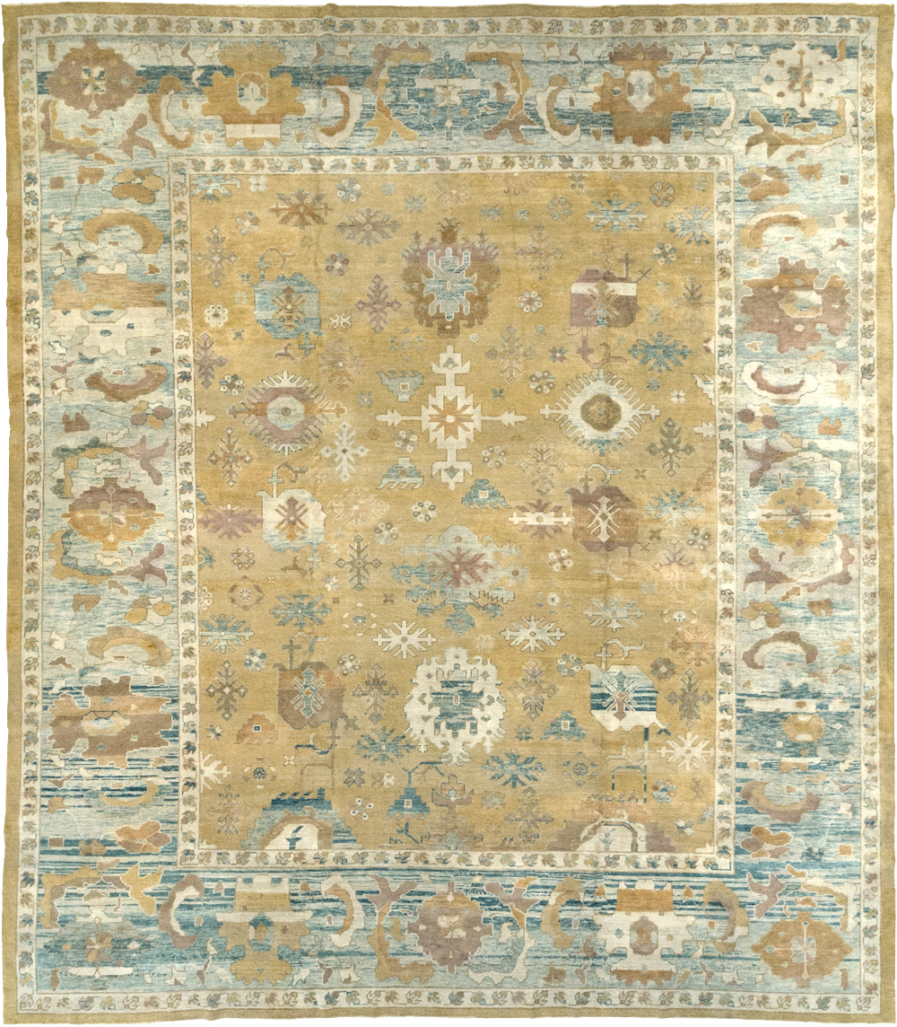 Modern Turkish Oushak Large Room Size Carpet, No.31695 - Galerie Shabab