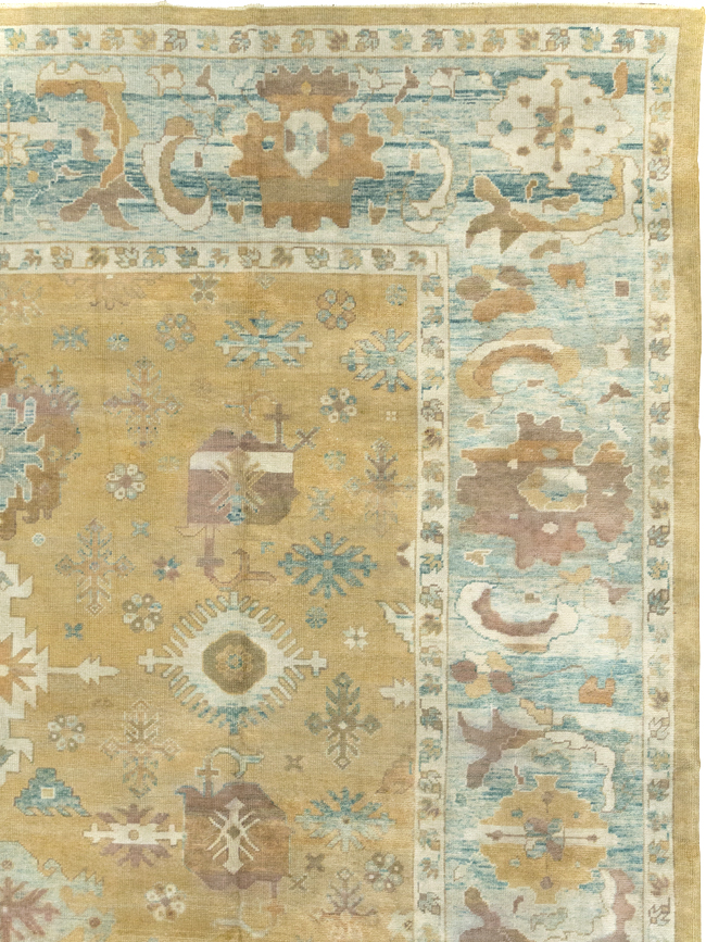 Modern Turkish Oushak Large Room Size Carpet, No.31695 - Galerie Shabab