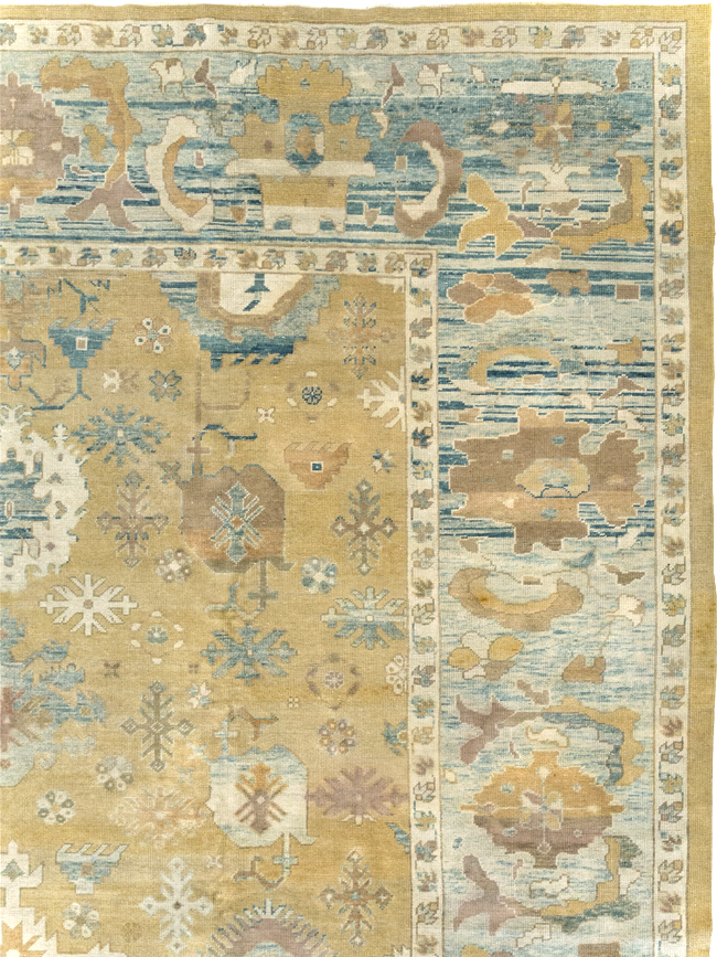 Modern Turkish Oushak Large Room Size Carpet, No.31695 - Galerie Shabab