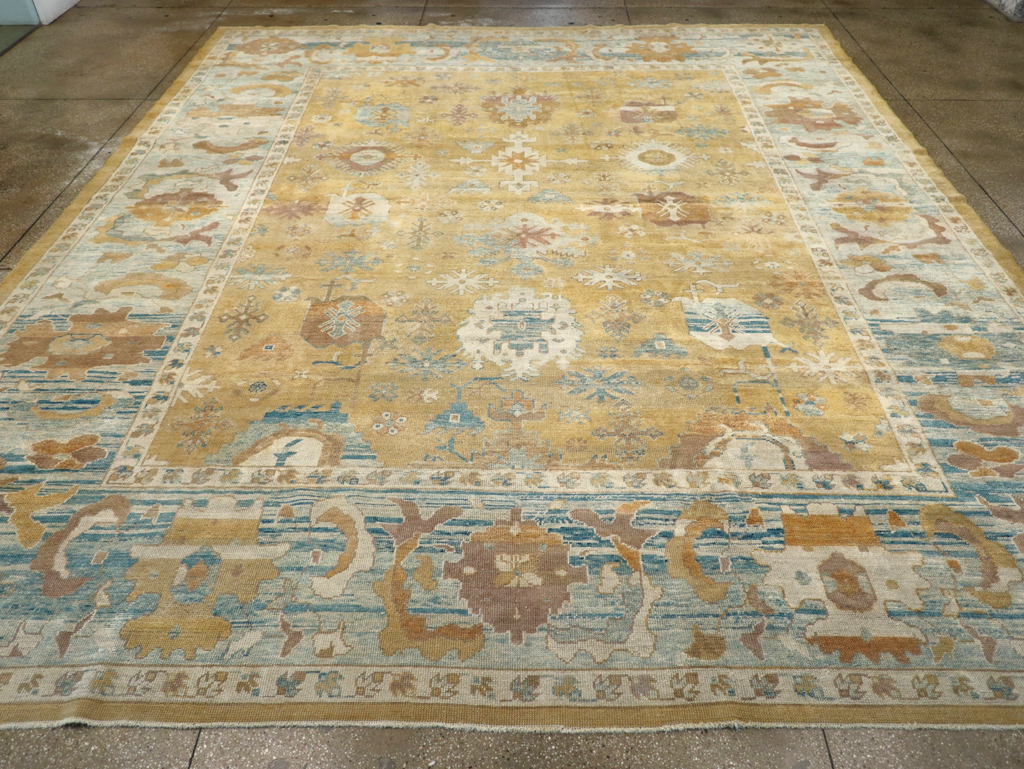 Modern Turkish Oushak Large Room Size Carpet, No.31695 - Galerie Shabab