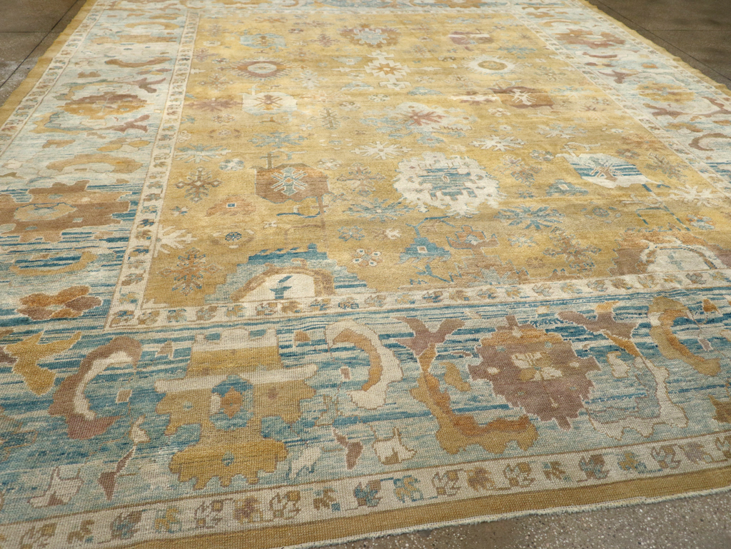 Modern Turkish Oushak Large Room Size Carpet, No.31695 - Galerie Shabab
