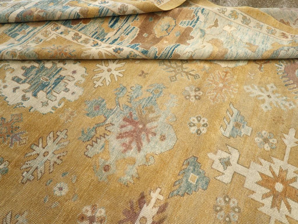 Modern Turkish Oushak Large Room Size Carpet, No.31695 - Galerie Shabab