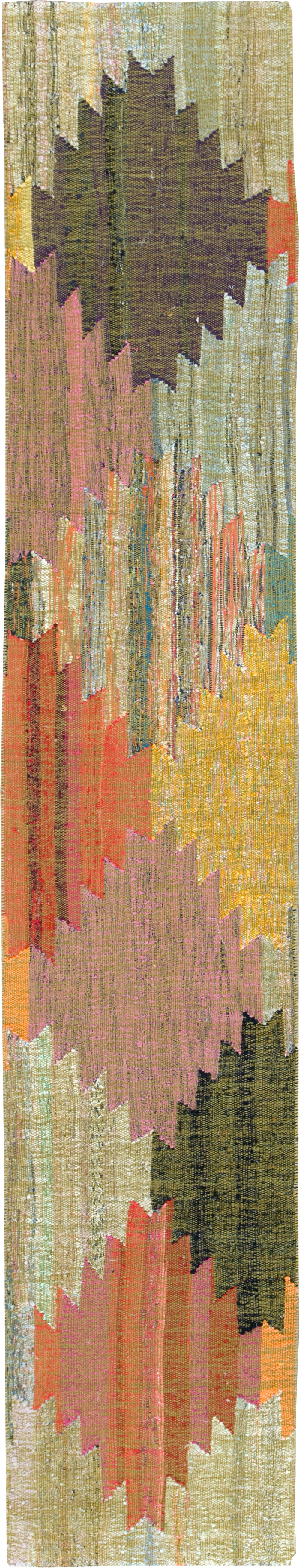 Modern Turkish Flatweave Runner, No.31697 - Galerie Shabab