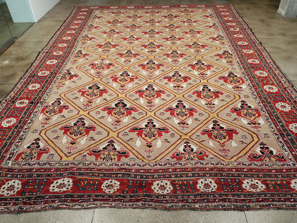 Antique Persian Bakhtiari Oversize Carpet, No.31708 - Galerie Shabab