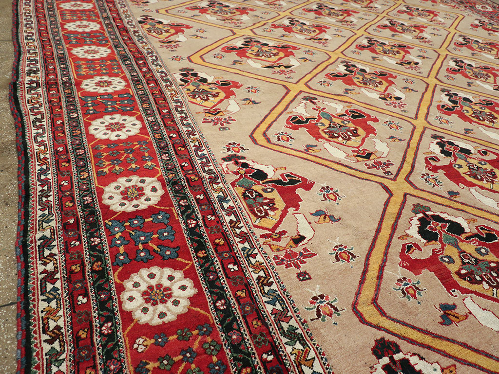 Antique Persian Bakhtiari Oversize Carpet, No.31708 - Galerie Shabab