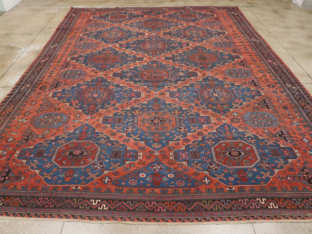 Antique Central Asian Soumak Flatweave Large Carpet, No.31710 - Galerie Shabab