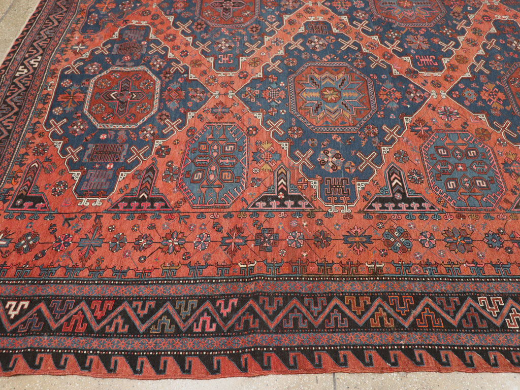 Antique Central Asian Soumak Flatweave Large Carpet, No.31710 - Galerie Shabab
