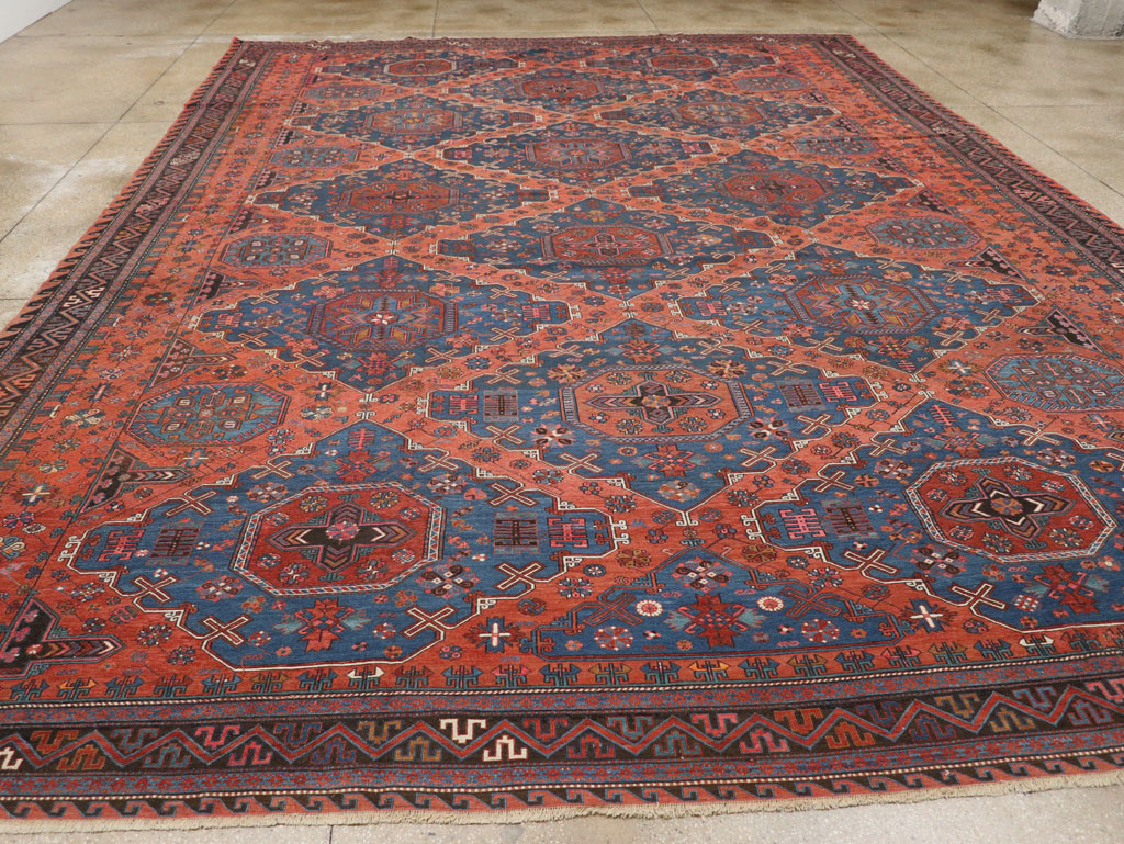 Antique Central Asian Soumak Flatweave Large Carpet, No.31710 - Galerie Shabab