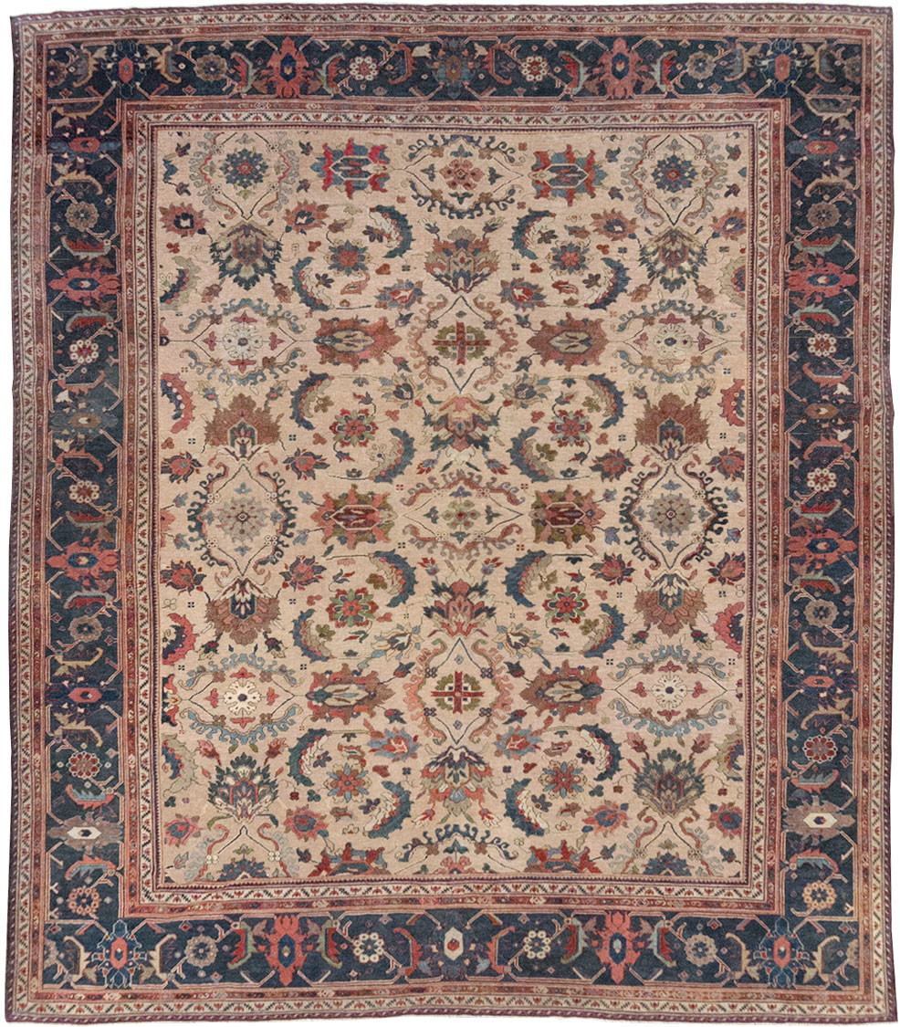 Antique Persian Mahal Room Size Carpet, No.31712 - Galerie Shabab