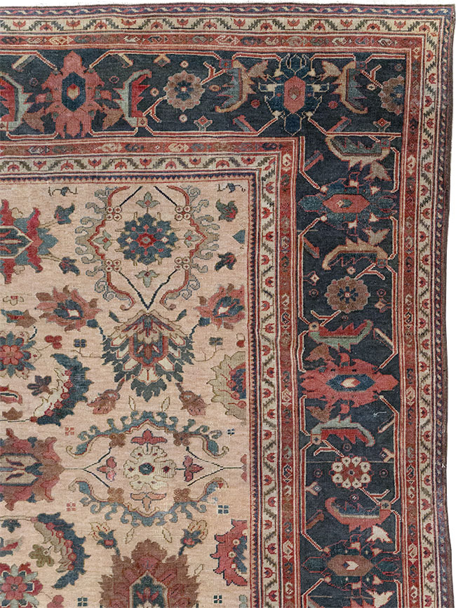 Antique Persian Mahal Room Size Carpet, No.31712 - Galerie Shabab