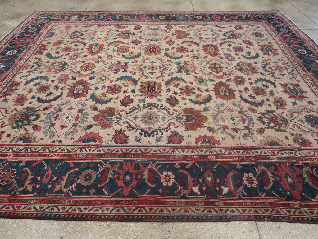 Antique Persian Mahal Room Size Carpet, No.31712 - Galerie Shabab