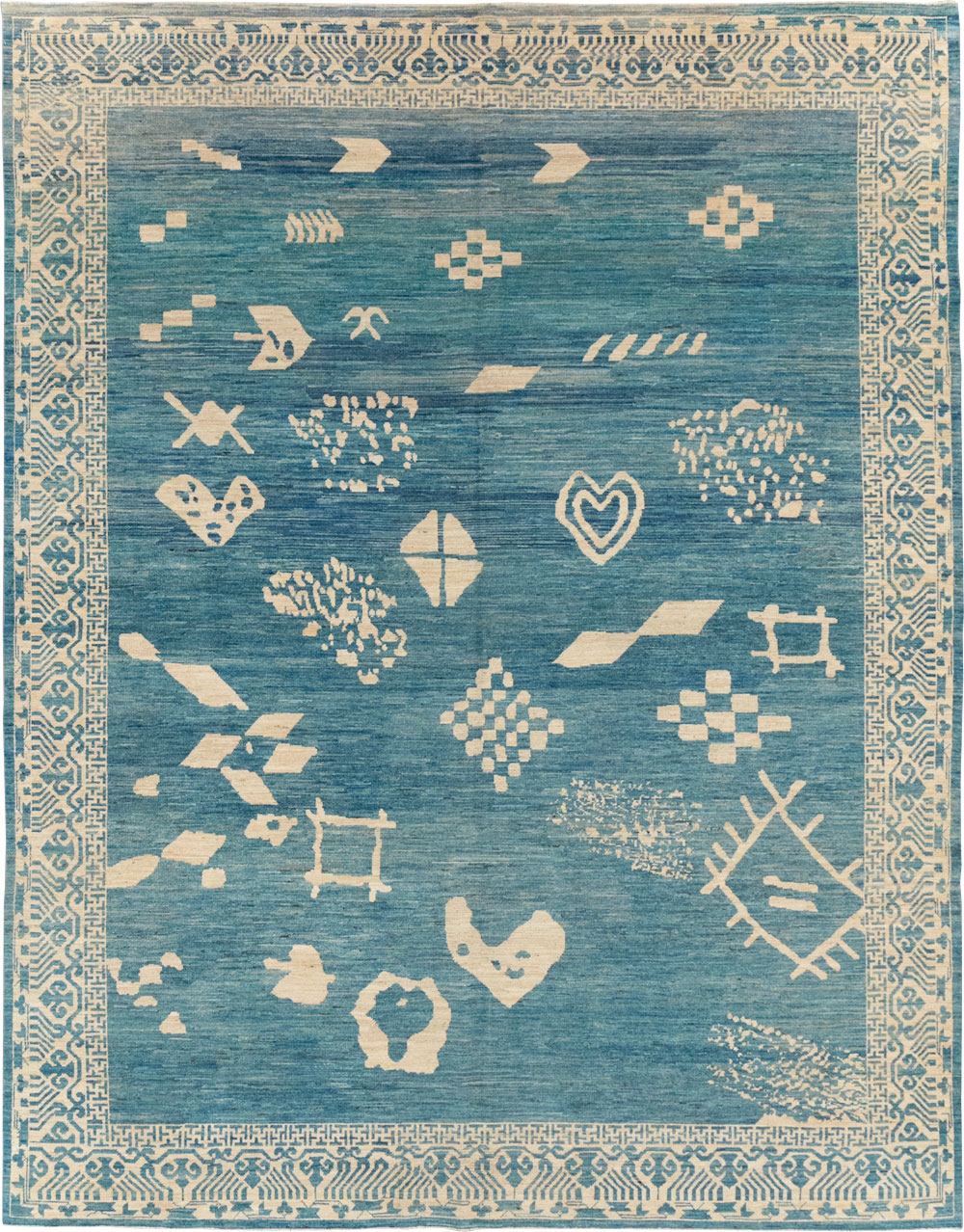 Modern East Turkestan Khotan Room Size Carpet, No.31714 - Galerie Shabab