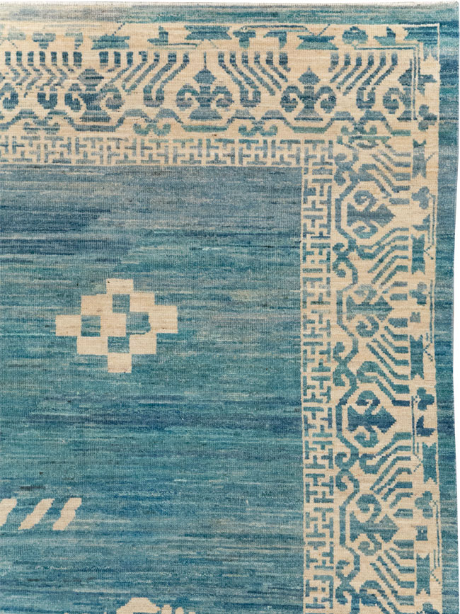 Modern East Turkestan Khotan Room Size Carpet, No.31714 - Galerie Shabab