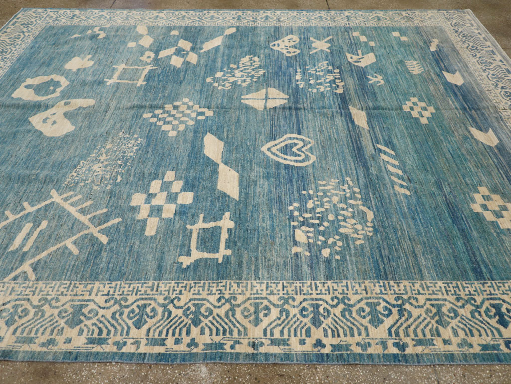 Modern East Turkestan Khotan Room Size Carpet, No.31714 - Galerie Shabab