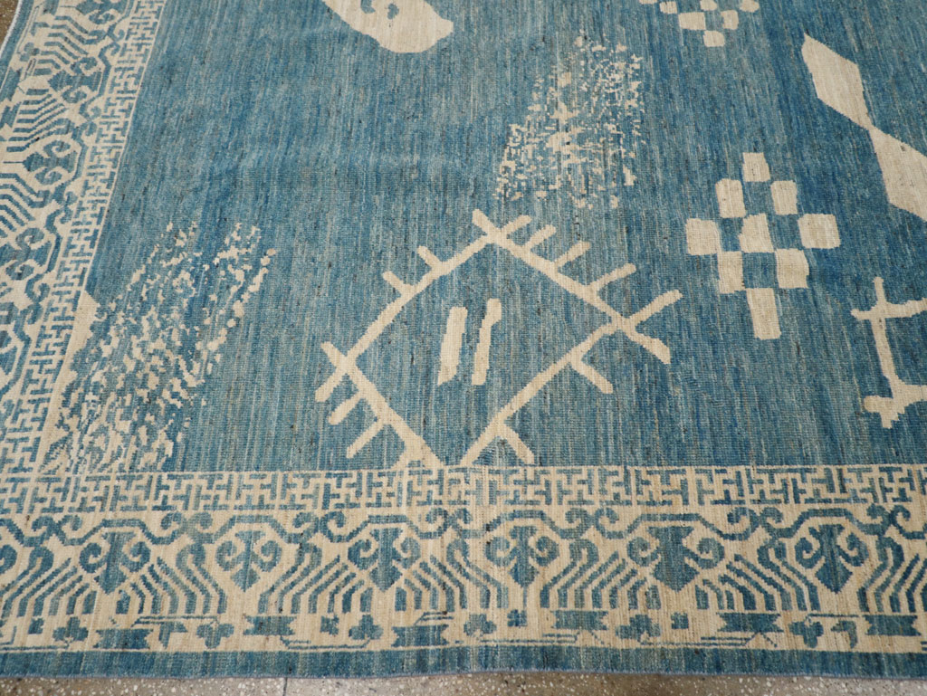 Modern East Turkestan Khotan Room Size Carpet, No.31714 - Galerie Shabab