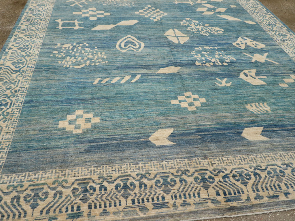 Modern East Turkestan Khotan Room Size Carpet, No.31714 - Galerie Shabab