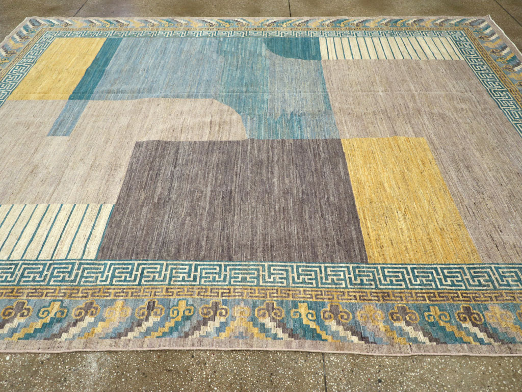 Modern East Turkestan Khotan Room Size Carpet, No.31715 - Galerie Shabab